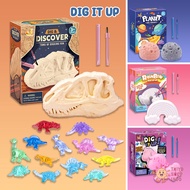 TAIYO Dig It Up Gypsum Dino Planet Rainbow Unicorn Dino Dig Gypsum Educational Character Children's 