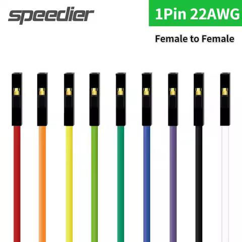 1Pin Super Soft Silicon Dupont Cable For Arduino 10cm 20cm 30cm 50cm 2.54mm Female to Female Dupont 