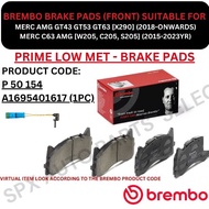 BREMBO GENUINE DISC BRAKE PAD (FRONT, REAR) FOR MERC AMG GT43 GT53 GT63 [X290] / C63 AMG [W205, C205