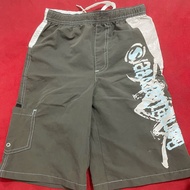 [Auth 75%] Boys' gray and white shorts, size 120, waist 60-66cm, length 47cm with drawstring, light 