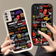 Q-89 Fashion Rock Black white Case for OPPO A31 A32 Realme 5 5i A33 5s 7i A53S C17 A53