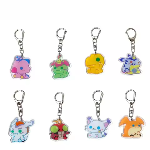 Digimon Agumon Gabumon anime peripheral acrylic keychain creative kawaii pendant personalized cute c