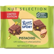 Ritter Sportt milk chocolate bar with roasted and salted pistachio 100 g.