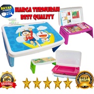 MC Children's Folding Study Table Plastic Floor Lap Desk Omega Portable Desk Cute Cartoon Folding Ta