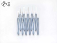 🇲🇾(0.6mm-4.0mm) 沪牌钩针 圆尾防滑塑柄钩针毛线编织材料包勾针 100% Authentic Hu Brand Crochet Hook Stainless Steel Crochet 