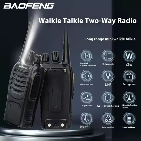 Baofeng AD-888HD UHF GMSK Digital Encrypted & Analog VOX Noise Reduction Wireless Clone Freq Copy Ty
