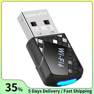 AX900 USB WiFi 6 Adapter 900Mbps  5.4 2 in 1 USB Dongle 2.4G 5G Wireless WLAN Receiver for Win10&Win