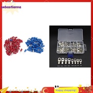 260Pcs 16-14 AWG Red Blue Wire Connector Insulated Fork Terminal Lugs Battery Terminals Set Wire Ter