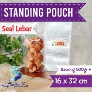 Standing Pouch 16 x 32 Standing clip plastic packaging / snack plastic