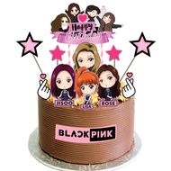 BLACKPINK CHIBI High Quality Paper Cake Topper Kek Cake Decor Cupcake Topper
