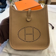 Hermes mini Evelyne 淺棕色