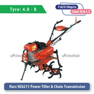 PrimeHub Harz HZ6211 (Tyre: 4.0 - 8) Power Tiller & Chain Transmission Machine