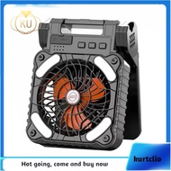 Solar Powered Fan Camping with LED Light, Portable Camping Fan with Solar Panel, Rechargeable Tent C