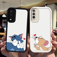 N94 couple Kiss Silicone black white Casing for Samsung A50s A50 A30 A30s Case