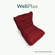 WellPlus Bean bag บีนแบคโซฟาและเก้าอี้ รุ่น Moon-Shaped พร้อมเม็ดโฟม ของแท้100% สีน้ำตาลเข้ม+โฟม Moon-Shaped