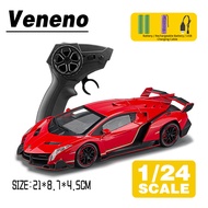 LEO 1:24 Veneno Alloy Remote Control CarDiecast โมเดล รถอัลลอยด์รถยนต์ของเล่นคอลเลกชันของขวัญสําหรับ