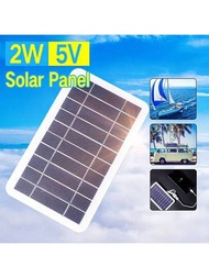 1個可攜式太陽能面板充電器,具有usb和防水功能,適用於戶外旅行、露營、行動電源、手機電池、手電筒、風扇等