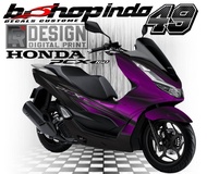 decal Honda pcx 160  gradasi ungu full body menutupi semua bagian bodynya