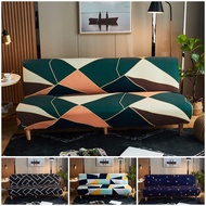 Sofa Bed Cover Printing Armless Sofa Cover Breathability Furniture Protector Armless Integrated Foldable Sofa Bed Queen Cover Spandex Armless Sofa Cover Stretch Couch Cover