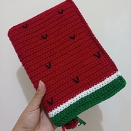 [Ready] knot and co | Watermelon book cover | Book sleeve A5 | Handmade knitting