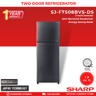 Sharp SJ-FTS08BVS-DS 7.9 cu.ft 2 Door No Frost Inverter Refrigerator