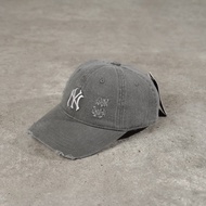 MLB NY GREY KHAKI DISSTRESSED CAP 100% ORIGINAL - OS ADJUST