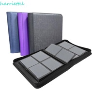 HARRIETTCL Toploader Album, Double Sided Pockets PU Toploader Binder, Durable Large Capacity 4 Pocke