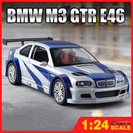 KLT 1:24 BMW M3 GTR E46 Diecast Model Car Alloy Cars Toys Collection Gift For Kids Boy Girl