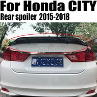 premium-For Honda CITY Spoiler Carbon Fiber / FRP Rear Wing R-type Spoiler Accessories 2015-2018
