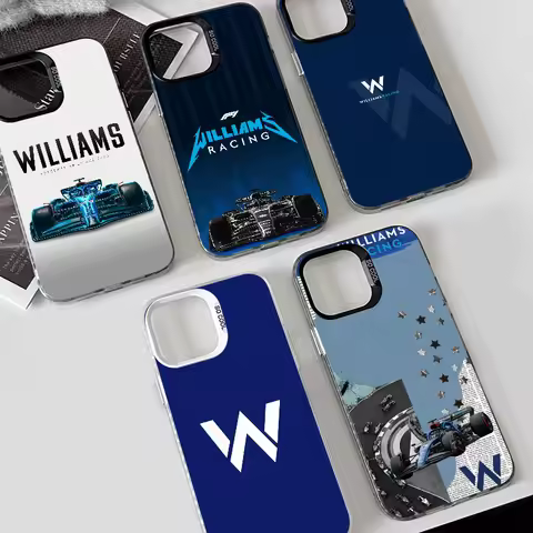 1PC W-Williams F1 Racing Phone Case Phone Case IMD color silver shell For iPhone 16 15 14 13 12 11 P