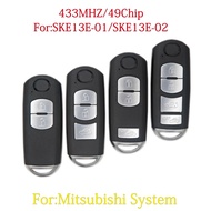 BaoJiangDd remote key Fit For Smart Remote Car Key Mazda Mazda2/3/6 AXELA  CX4 CX5 CX9, SKE13E-01/02  (Mitsubishi System