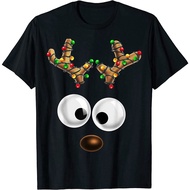 Matching Family Christmas Reindeer Face Christmas Gift T-Shirt