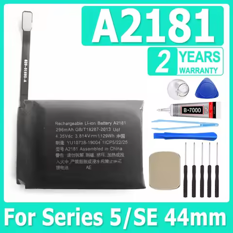 Brand-New 296mAh A2181 Battery For Apple Watch Series 5 44mm / SE 44MM a2181 Smart Watch Batteries +