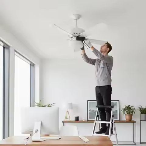 6 Speed Ceiling Fan Controller Low Voltage Remote Kit with Receiver for Indoor Energy Saving Modern