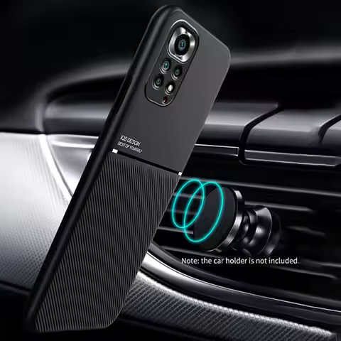 Leather Texture Magnet Case For Xiaomi Redmi Note 11 4G 12 11S 11 Pro 5G Car Magnetic Cover For Redm