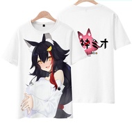 Hololive Vtuber Ookami Mio เสื้อยืดลําลอง แขนสั้น คอกลม พิมพ์ลายคอสเพลย์ Ayame พลัสไซซ์