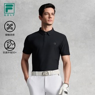 FILA CORE ATHLETICS GOLF ELITE GOLF CLUB Men Short Sleeve Polo (Black)