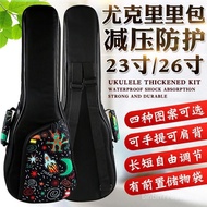 Ukulele Soprano Guitar Case Carry Case 23-24/26 Inch Backpack Ukulele Bag Piano Bag Unique Artistic 