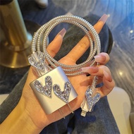 Họa tiết bướm sạc bọc bảo vệ dây cáp 20W sạc trường hợp cáp bảo vệ cho iPhone 18/20W sạc cho IP 14 1