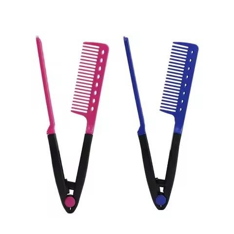Combs Hairdressing Straightening Comb Flat Comb Salon Hair Brush Styling Hair Straightener V-shaped 