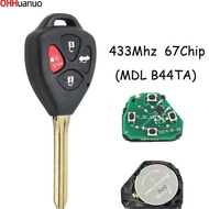 4 Buttons Remote KeyAustrilia 433Mhz. 67ChipMDL B44TA for Toyota Hilu