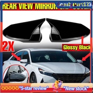 【BM】M Style Car Glossy Black Rearview Mirror Cover Trim Frame Side Mirror Caps for Hyundai Elantra 2021 2022