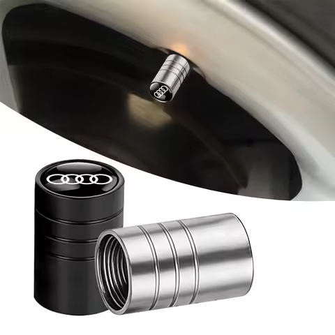 4Pcs Metal Auto Tire Valve Stems Cap Wheel Stem Air Valve Cover For Audi RS S SLINE TT A3 Q3 Q5 Q7 A