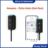 Amazon - Echo Auto (2nd Gen) with Alexa Voice Assistant - Black Add Alexa to your car