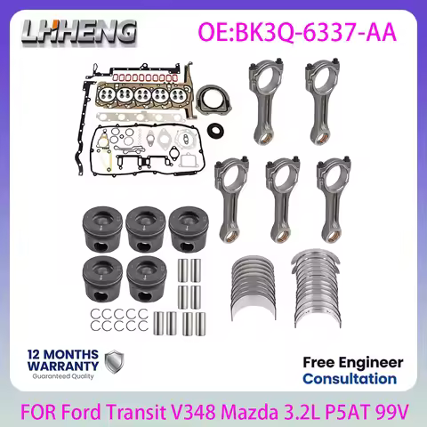Engine Overhaul Kit Connecting Rod Piston Gasket Bearing Set For Ford Transit 3.2L 3.2L T P5-AT SAFA