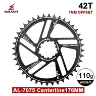 WUZEI Bánh Xích 3 Bu Lông MTB Bánh Xích Hình Bầu Dục 30/32/34/36/38/40/42T Offset 1/3/6Mm Cho Sram 1