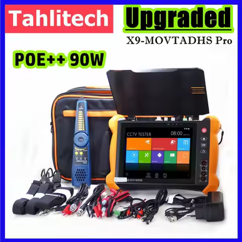 8" IP Camera Tester and Monitor, 4K AHD, TVI, CVI, SDI, All in 1 Analog Camera, IPTV, 8, 12MP, HDMI 