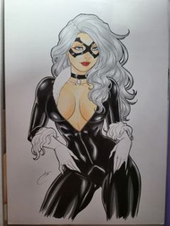 美國漫畫 手繪 A4 水彩 顏色 Ed Benes Studio Marvel DC 角色 Black Cat Rogue Xmen