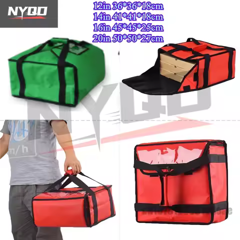 12/20 Inch Pizza Delivery Bag Insulated Pizza Bag Storage Temp Pizza Bag Foldable Insulated Lunch Bo