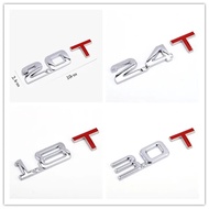 Car Metal Chrome 3D 4WD Displacement 2.0 T 1.8 T 2.4 T 3.0 T Turbo Engine Rear Trunk Emblem Badge De